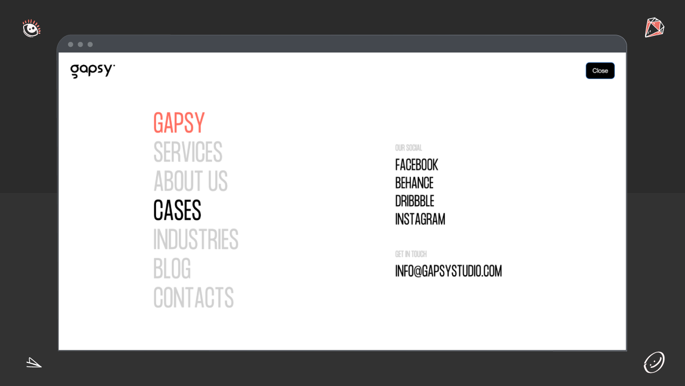 APCA navigation menu proximity