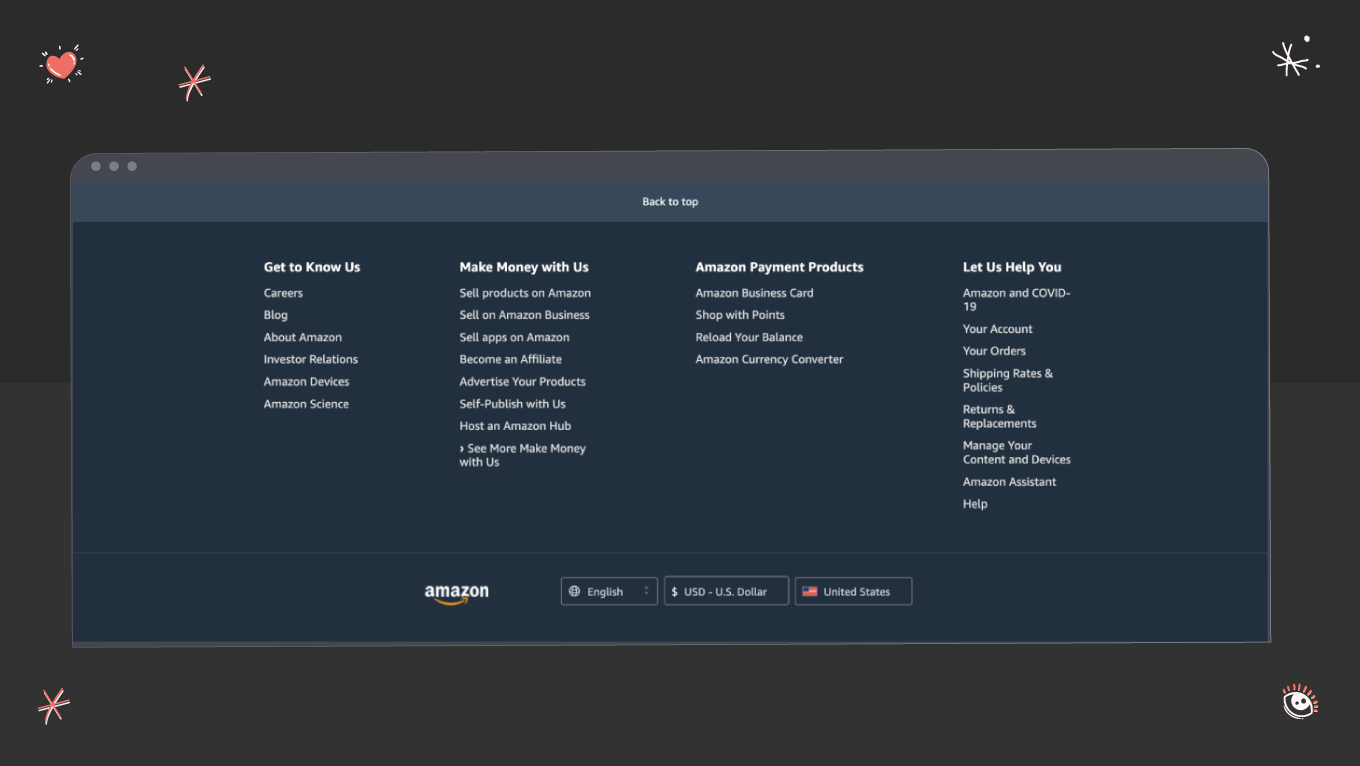 amazon&rsquo;s footer proximity web design