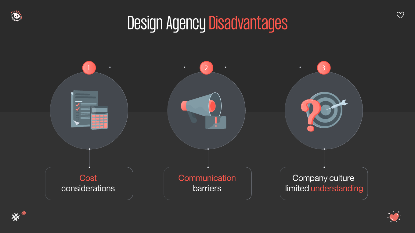 design agency disadvantages