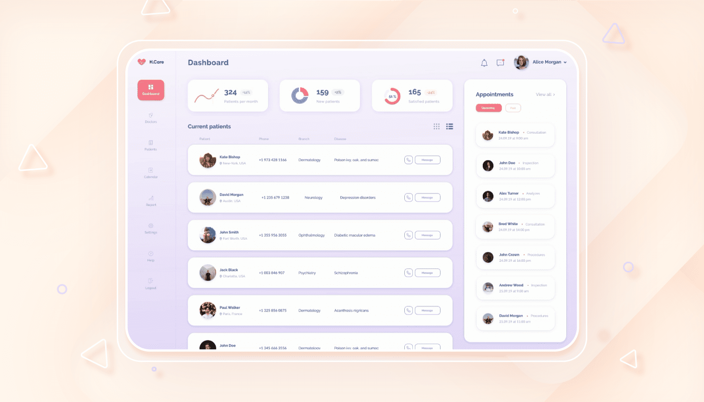 dashboard UI design simplicity