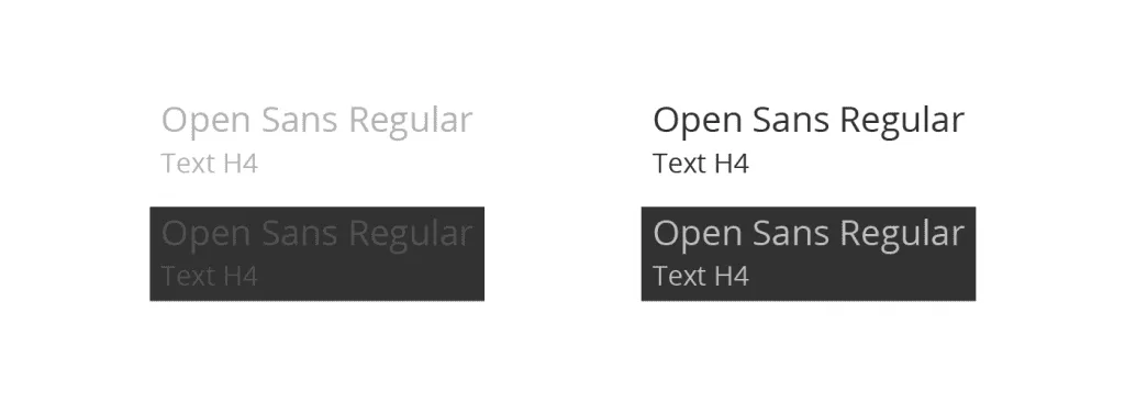 try contrast in style guide typography